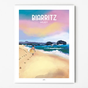 Cartel BIARRITZ - Surfeando en Milady