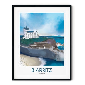 BIARRITZ poster, Basque coast