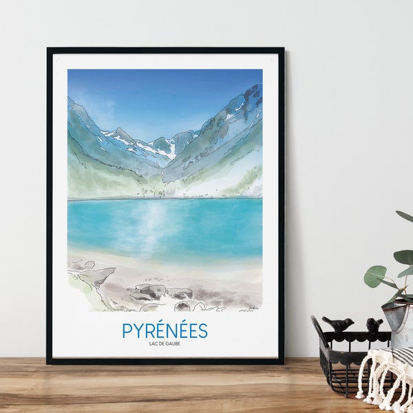 Carte postale des Pyrénées - Le lac de Gaube