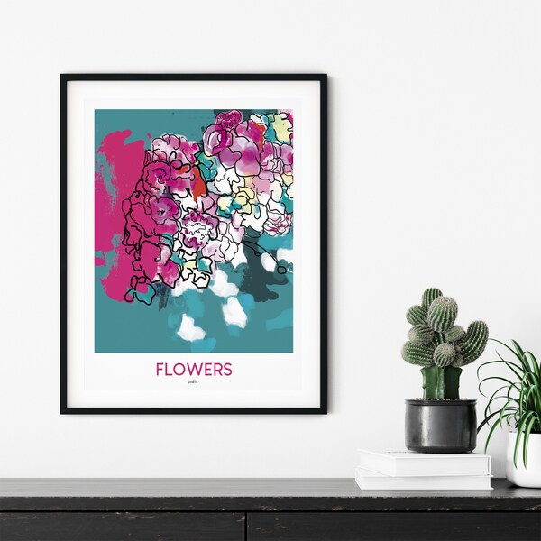 Affiche bouquet de Fleurs-collection FLOWERS