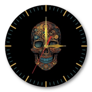 Withchy Wall Clock Skull | Unique Wall Clock for Wiccans