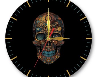Withchy Wall Clock Skull | Unique Wall Clock for Wiccans