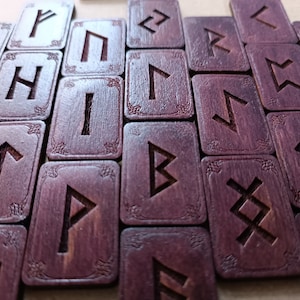 Wooden Norse Runes Set Elder Futhark