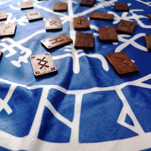 Wooden Runic Set with Cloth | Elder Futhark Runes