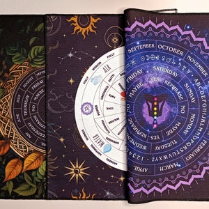 Set of 3 Pendulum Boards | Dowsing Mat | Altar Cloth