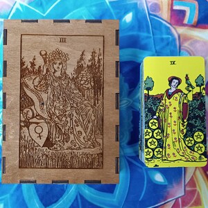 Scatola dei Tarocchi L'Imperatrice, Conservazione delle carte dei Tarocchi, Scatola del Tesoro, Scatola dei Tarocchi in legno, scatola di legno, scatola di legno di gioielli, scatola di legno delle streghe