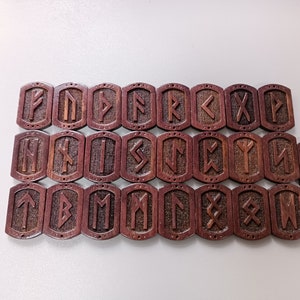 Wooden Runic Set Elder Futhark - Etsy