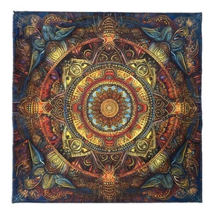 Altaardoek-mandala | 24 inch pluche tafelkleed | Mat voor tarot en runen | Wrap Tarot-lezing