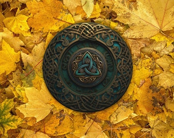 Altar Tile Pentacle Triquetra, Altar Pentagrama, Decoración de pared, altar de brujería, montaña rusa pentagrama