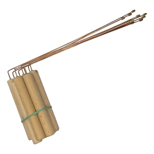 10 pcs Copper Dowsing Rods | 5 Pairs of dowsing rods with wooden handles and bronze tip | Radiestesia Rods