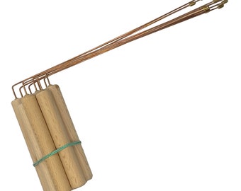 10 pcs Copper Dowsing Rods | 5 Pairs of dowsing rods with wooden handles and bronze tip | Radiestesia Rods