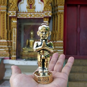 Guman Thong Golden Boy Statue, Wat Chedi, Thai Amulet