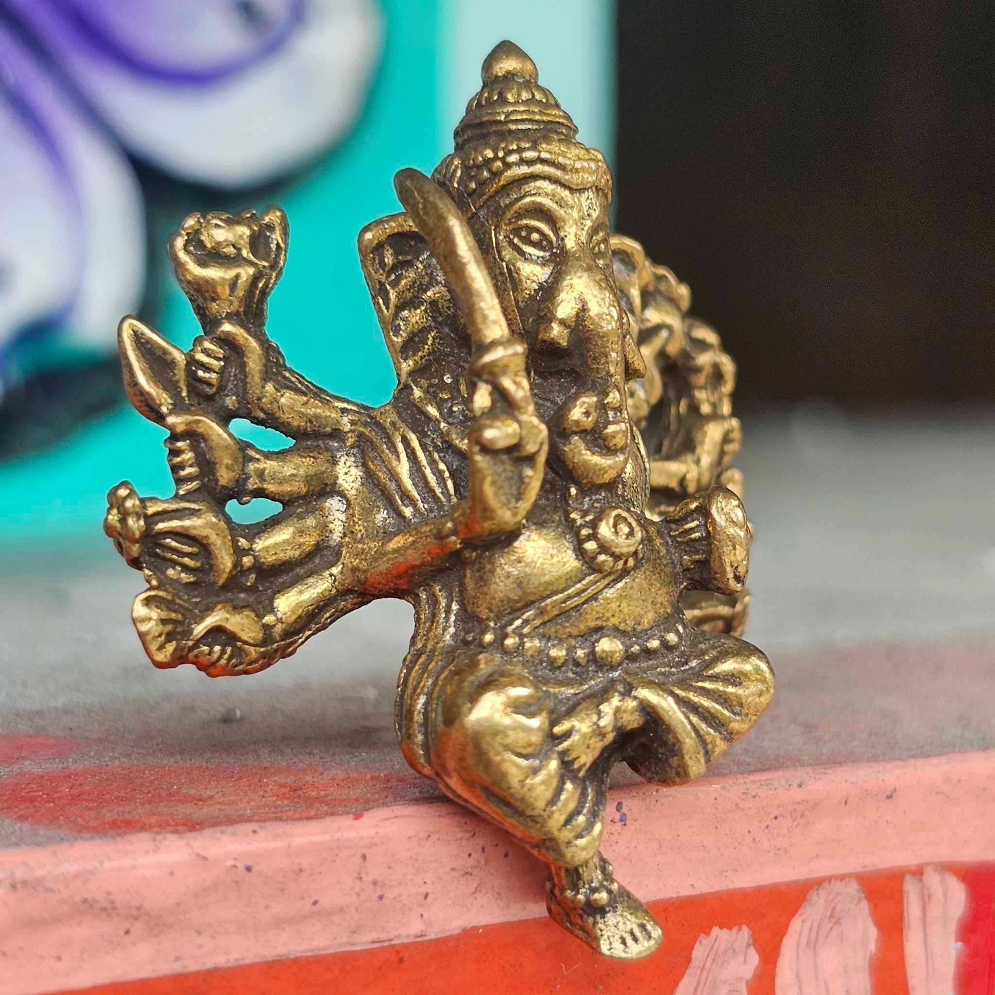 アンティーク真鍮ガネーシャ像 - ワットケーク寺院の祝福 - Etsy