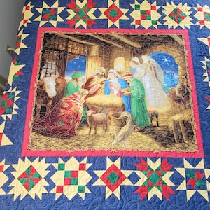 Nativity Christmas Seasonal Panel Quilt