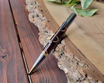 High End Handcrafted Majestic Squire Pen in Gold TM and Chrome Finish