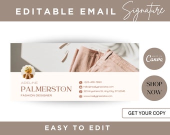 Sjabloon e-mailhandtekening modeontwerper, modern canvasontwerp