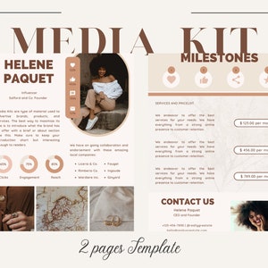 Social Media Statistic Kit | Instagram Media Kit| Influencer Rate Sheet Template| Blogger Press Kit | Facebook Tiktok Instagram Template