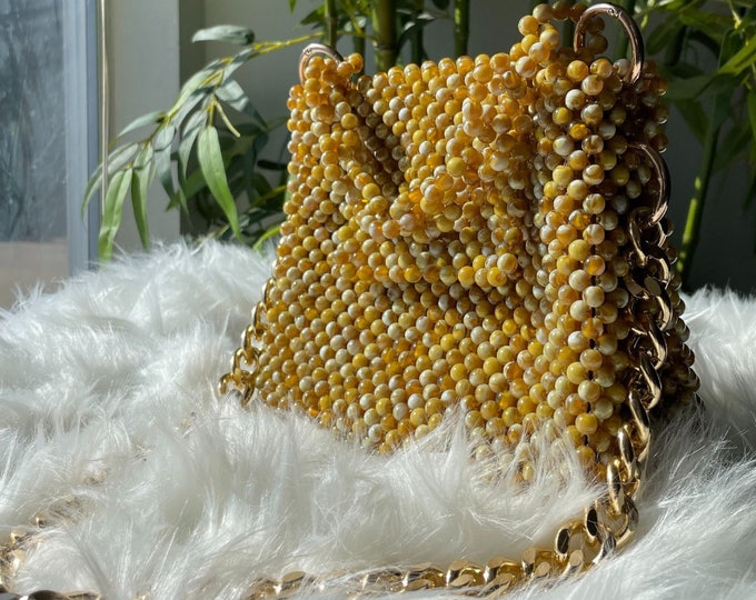 Fashionable Handmade Beaded Handbag for Women Bag Clutch Purse Party Wedding Evening Bags