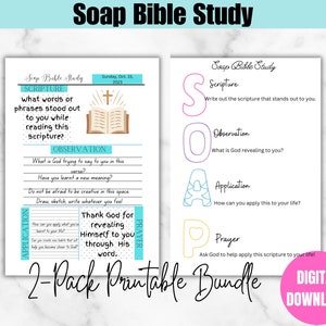 SOAP Bible Study Printable Template, Bible Study Digital Download ...
