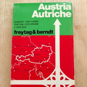 Makellose vintage Freytag & Berndt Straßenkarte (Autokarte) - Österreich (Osterreich)