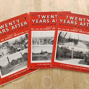 Nostalgic vintage 1938 &quot;Twenty Years After The Battlefields of 1914-18 Then and Now magazines published 1938 - part 10 to 12