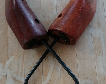 Fabulous hardwood vintage 1960's adjustable shoe trees/stretcher