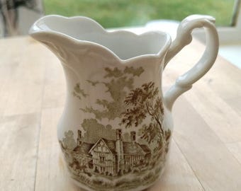Vintage Romantisk England Lower Brockhampton Gräddkanna av J & G Meakin - Järnsten - Oklanderligt skick