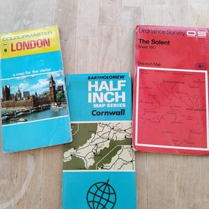Colección de mapas de carreteras y ciudades de Ordnance Survey: Colourmaster London, Batholowmew Cornwall, Ordnance Survey The Solent