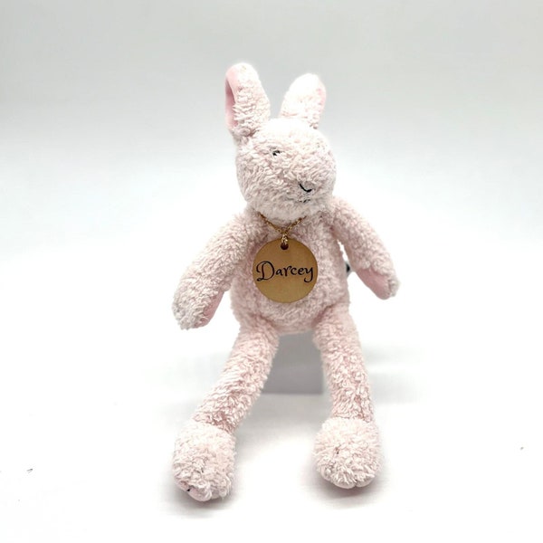 Darcey the pink Jellycat kitten by Second Hugs/ Pre loved/ rabbit lover/ Hand knitted Jellycat clothing/ Bunny rabbit/