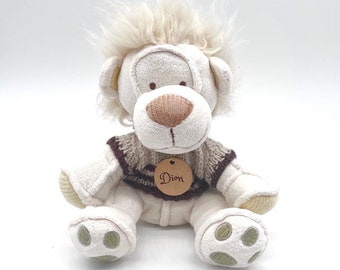 Dion the lion- Upcycled Soft toy by Second Hugs/Cuddly toy lion/ Plushy /soft toy/ Children’s/ Lion plushy/ Handmade clothing