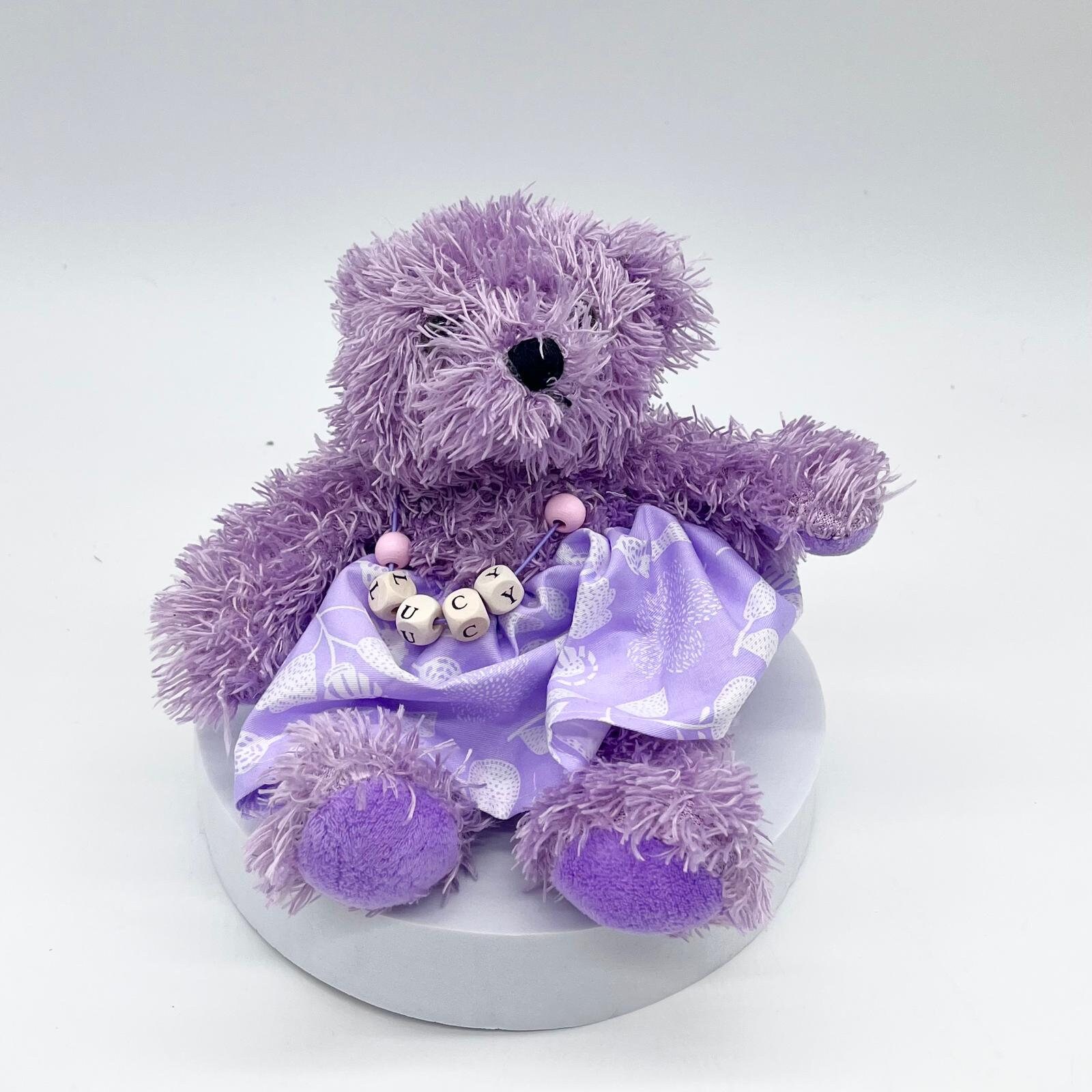 Small purple teddy bear discount