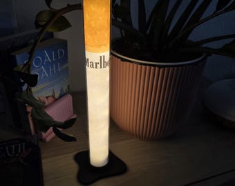 Iconic cigarette lamp – 35 cm acrylic desk lamp – choice of 3 designs – decoration for man cave, gaming & living room