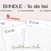 Printable Minimalist To-do List Simple Task Tracker Productivity ...