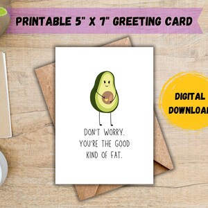 Carte Ne vous inquiétez pas, vous êtes gros ; Carte de grossesse ; Carte de fête prénatale ; Carte drôle de bébé ; Carte de grossesse amusante ; TÉLÉCHARGEMENT NUMÉRIQUE