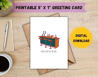 Bar Exam Card; Good Luck On The Bar Card; Law School Graduation Card; Law School Card; Funny Bar Exam Card; DIGITAL DOWNLOAD