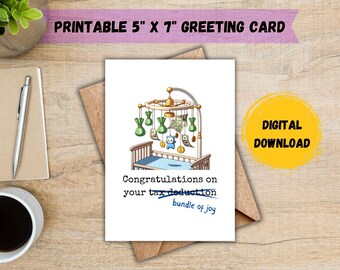 Congratulations On Your Tax Deduction Card; Funny Baby Card; Funny Baby Shower Card; Funny Baby Gift; Funny Pregnancy Card; DIGITAL DOWNLOAD