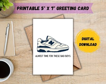Almost Time For These Bad Boys Card; Funny New Dad Card; Birthday Card for Him; Funny Dad Card; Funny Baby Shower Card; DIGITAL DOWNLOAD