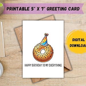 Cartão Feliz Aniversário Para Meu Tudo; Cartão de aniversário engraçado; Cartão de aniversário da esposa; Cartão de aniversário do marido; Aniversário do namorado; DOWNLOAD DIGITAL