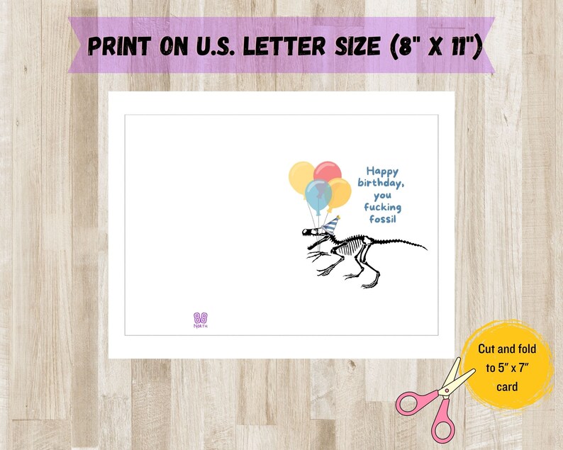 Funny Birthday Card Printable Funny - Il 794xN.5464163301 B140 