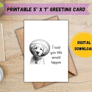 I Told You This Would Happen Card; Vasectomy Card; Funny Vasectomy Card; Vasectomy Gift; Vasectomy Care Package; DIGITAL DOWNLOAD