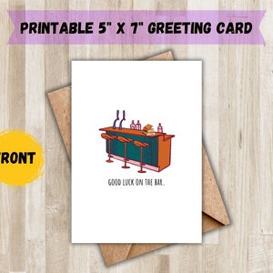 Bar Exam Card; Good Luck on the Bar Card; Law School Graduation Card; Law School Card; Funny Bar ...
