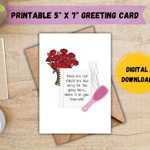 Poema engraçado para cartão de mãe; Cartão Dia das Mães; Cartão engraçado do dia das mães; Cartão de aniversário para mamãe; Obrigado mãe cartão; DOWNLOAD DIGITAL