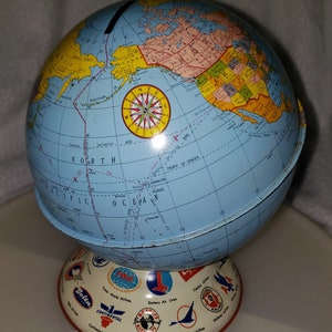 vintage globe bank