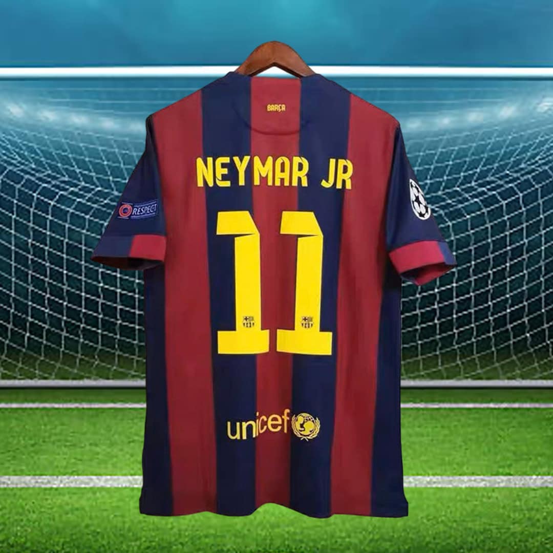 Barcelona Neymar Home Jersey Messi Home Jersey 14 15 Etsy Barcelona Neymar Home Jersey Messi Home Jersey 14 15 Etsy