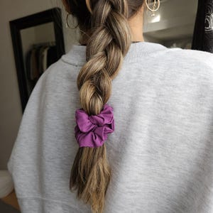 Cotton scrunchie: Lilac fabric elastics in narrow or wide | Children&#39;s hair tie, mom&#39;s hair tie, various sizes