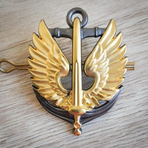Metallic Beret Badge of Ukrainian Naval Infantry - Pin Sign Military Army