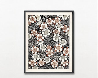Vintage Flowers Pattern for print| Vintage Picture | Home decor flowers illustration | Vintage Poster | Retro Picture | Flower art
