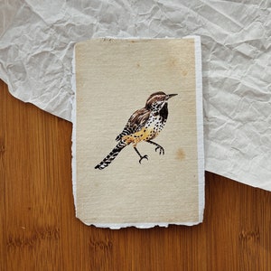 Stampa personalizzata su carta naturale / Immagine su carta riciclata con bordi spessi e frastagliati / Carta riciclata fatta a mano