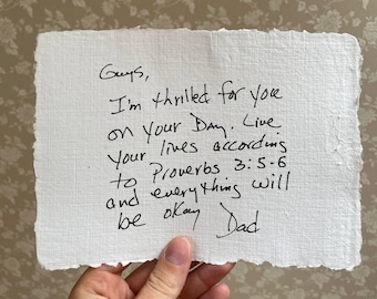 Custom quote print on Deckle Edge Paper | Recycled paper with natural Deckled Edges