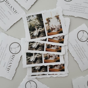 Stampa artistica su carta con bordo frastagliato / Stampe su carta testurizzata strappata a mano / Stampa personalizzata su carta con bordo strappato